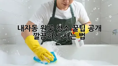 내자동 원룸 청소🧹 꿀팁 공개! ✨ 깔끔하게 사는 법